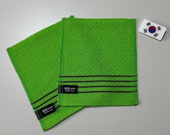 Toallas exfoliantes coreanas (paquete de 2) / Exfoliante corporal de viscosa auténtico para spa, fabricado en Corea