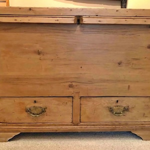 Larger Antique English pine chest