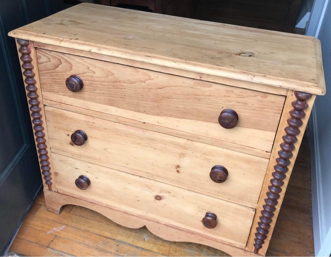 Two Antique Pine Dressers Set Etsy