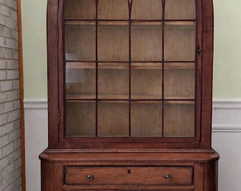 1800’s Gothic Arched glass cabinet