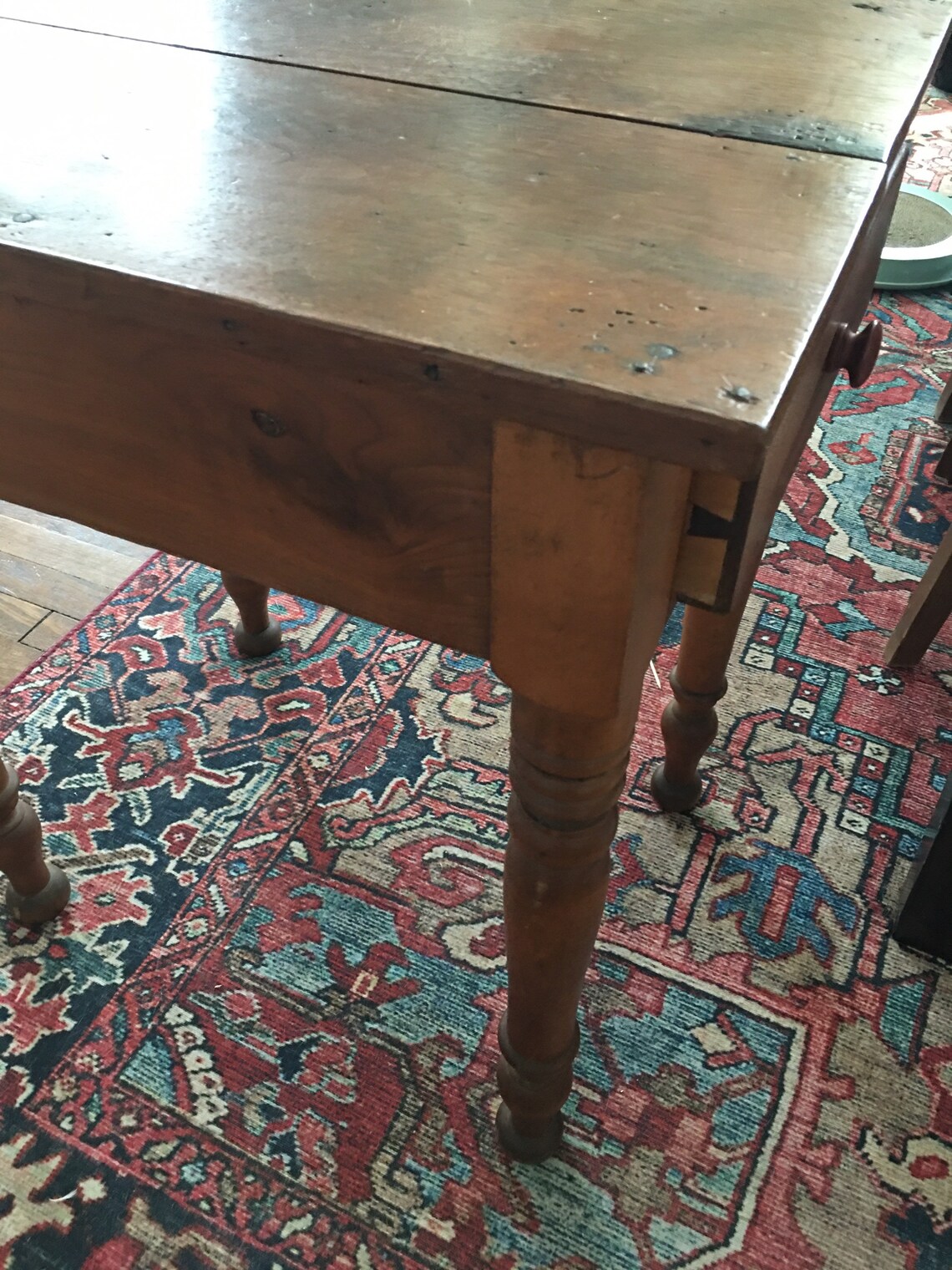 SALE Antique primitive pine table Etsy