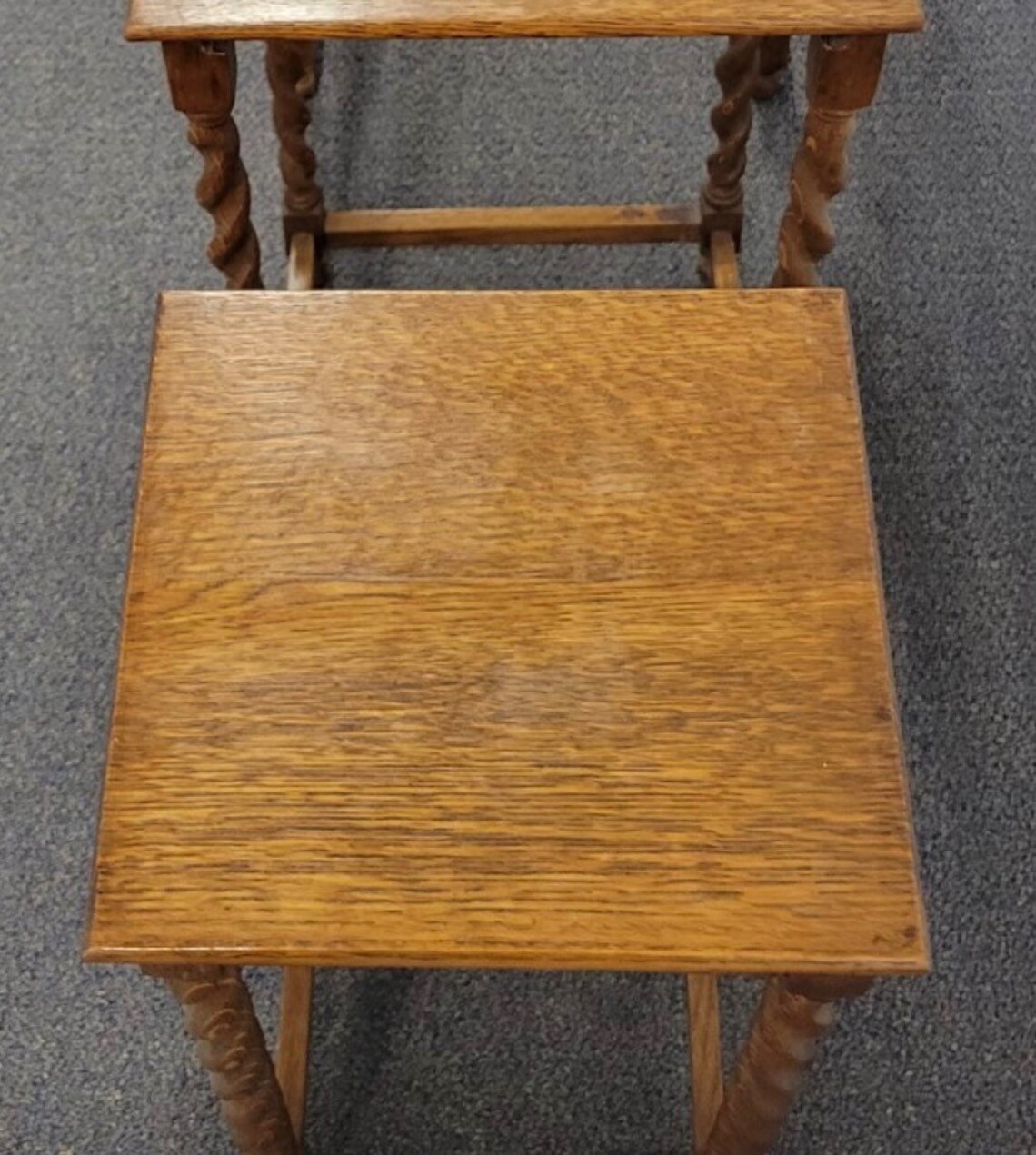 Antique Barley Twist Nesting Tables Smaller Etsy