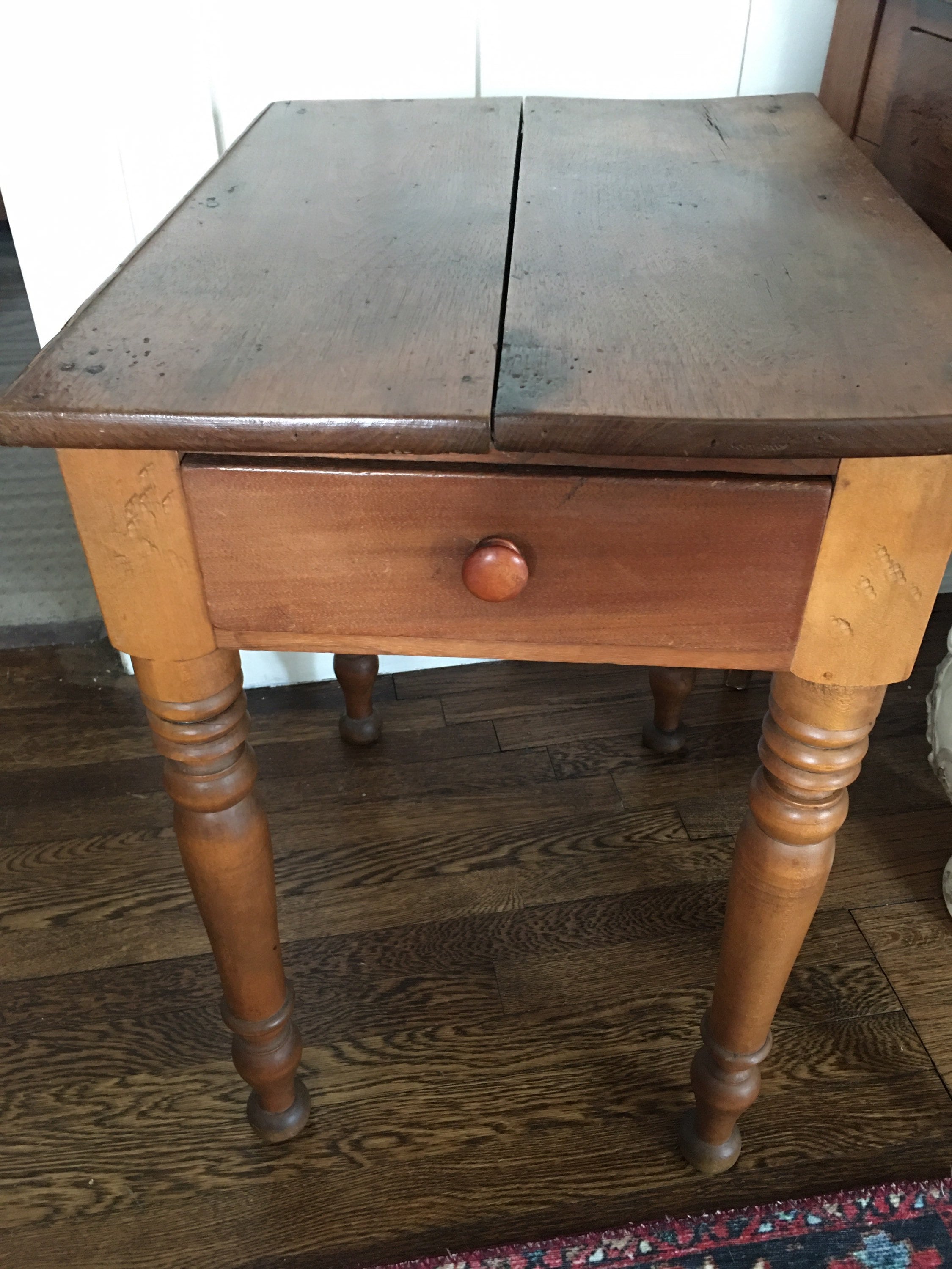 SALE Antique primitive pine table Etsy