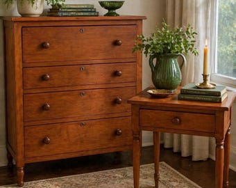 Antique table and dresser set