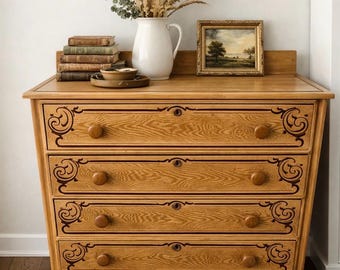 Antique pine cottage dresser