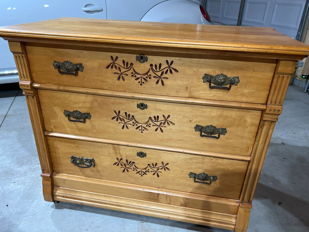 Antique Maple Dresser C.18701895 Etsy