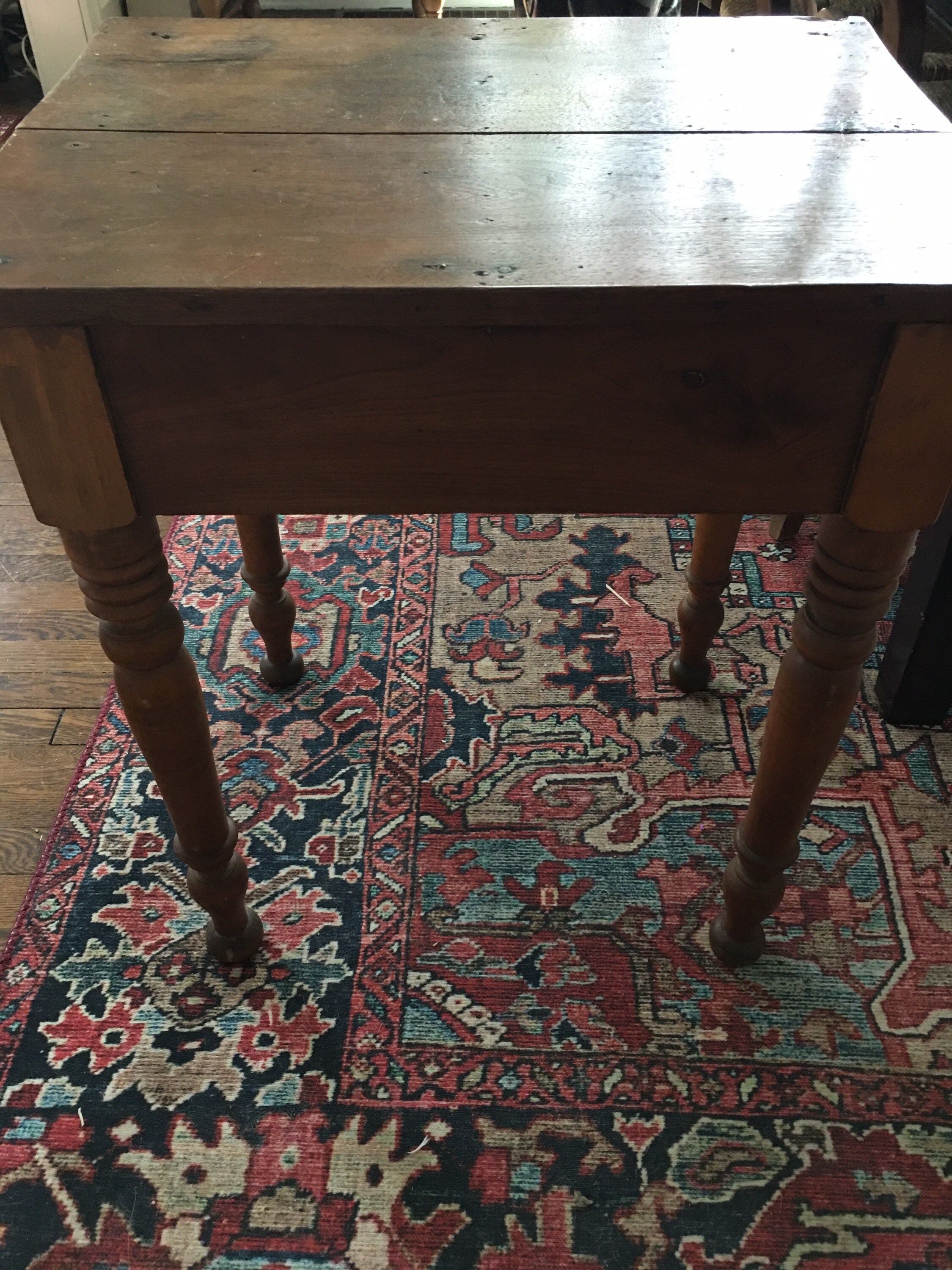 SALE Antique primitive pine table Etsy