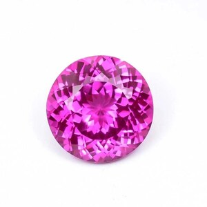 Certifierad 9,06 ct naturlig Mogok rosa rubin rundslipad felfri lös ädelsten, Burma rubin, sällsynt duvblodsfärgad, lyxig samlarsten