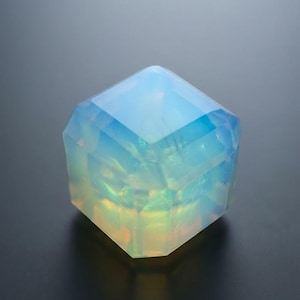 100 Ct Natural Bi-Color Opal Cube Cut Certified Loose Gemstone Welo Australian Opal Large Collector Stone