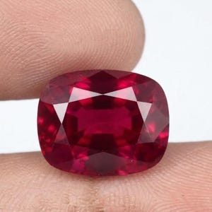 9.45 Ct Natural Burma Red Ruby Cushion Cut 13x10x8mm Certified Loose Gemstone Luxury Jewelry Gift for Girlfriend