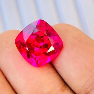 Certified 9.15 Ct Natural Flawless Pink Ruby Cushion Cut Loose Gemstone, Rare Pink Ruby, Luxury Collector Gem, Fine Jewelry Stone
