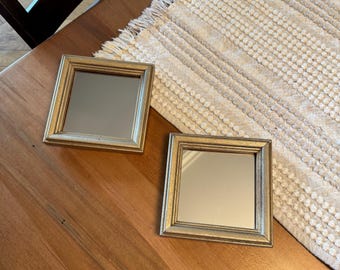 Vintage Gold Painted Wood Framed Decorative Mirror