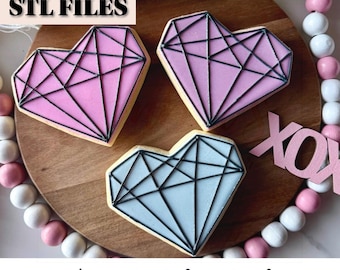 Cortador de galletas con forma de corazón de diamante (archivo STL para impresora 3D)