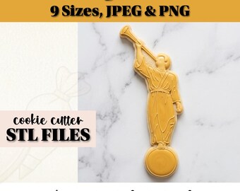 Cortador de galletas STL de la estatua de Moroni de los Santos de los Últimos Días (archivo digital para impresora 3D)
