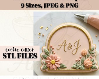 Cortador de galletas con placa floral arqueada (STL) – Archivo para impresora 3D (descarga digital)