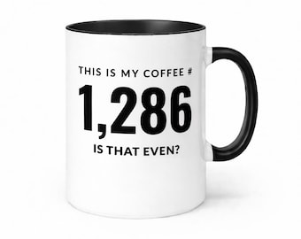 Caneca "This Is My Coffee #1286" • Caneca divertida para amantes de cafeína • Caneca de cerâmica de 325ml