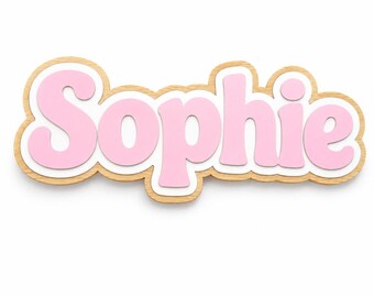 Personalized 3-Layer Wooden Name Sign, Custom Nursery Wall Decor