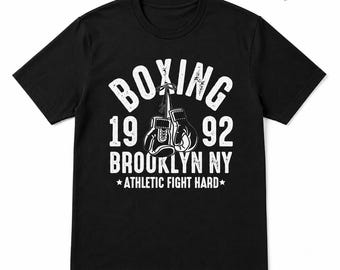 Vintage Boxing 1992 Brooklyn NY Athletic Fight T-Shirt, Sports Graphic Tee