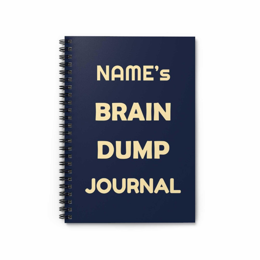 Personalized Brain Dump Journal Custom Name | Retro Style | Funny Journal Gift | Gift for Her - Etsy