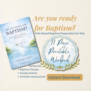 Kids Baptism Class Workbook | Faith-Based Preparation Lesson (PDF Download)