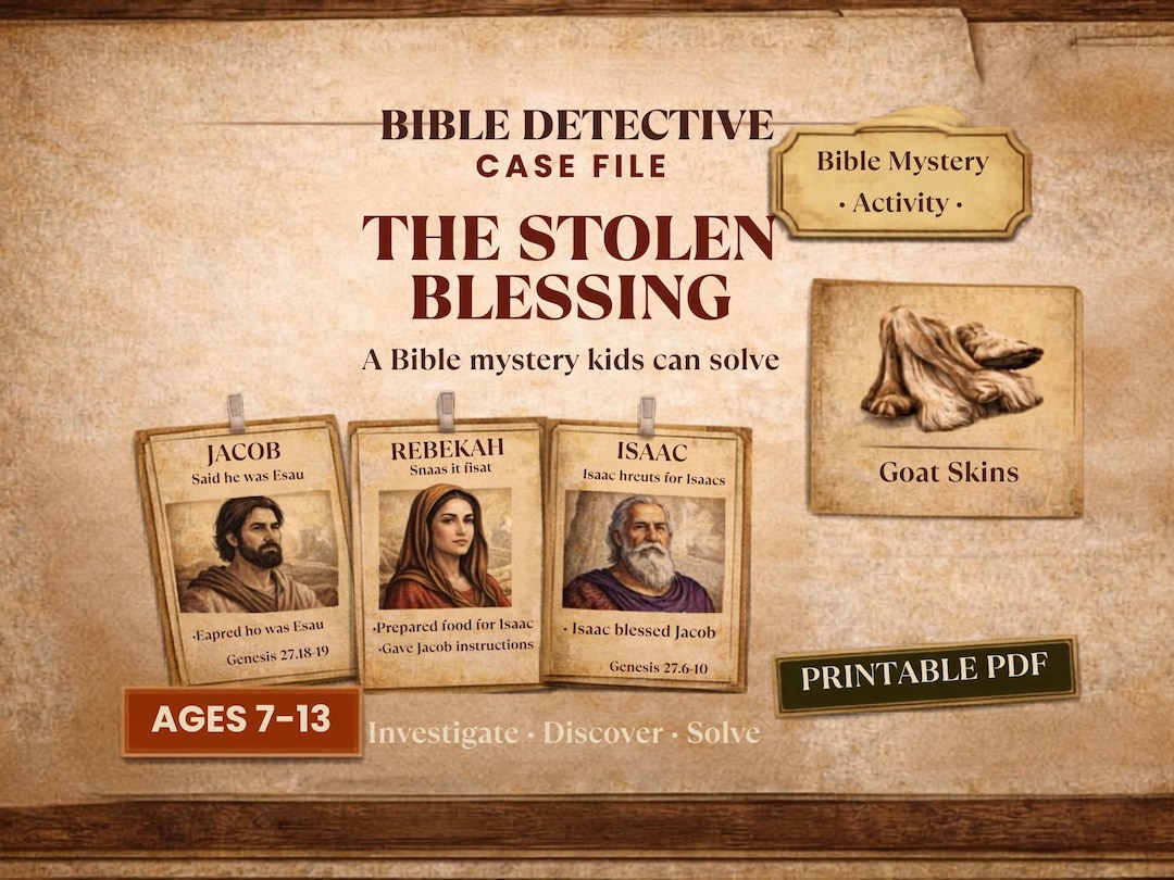 Bible Detective Game for Kids | Printable Bible Activity | Genesis 27