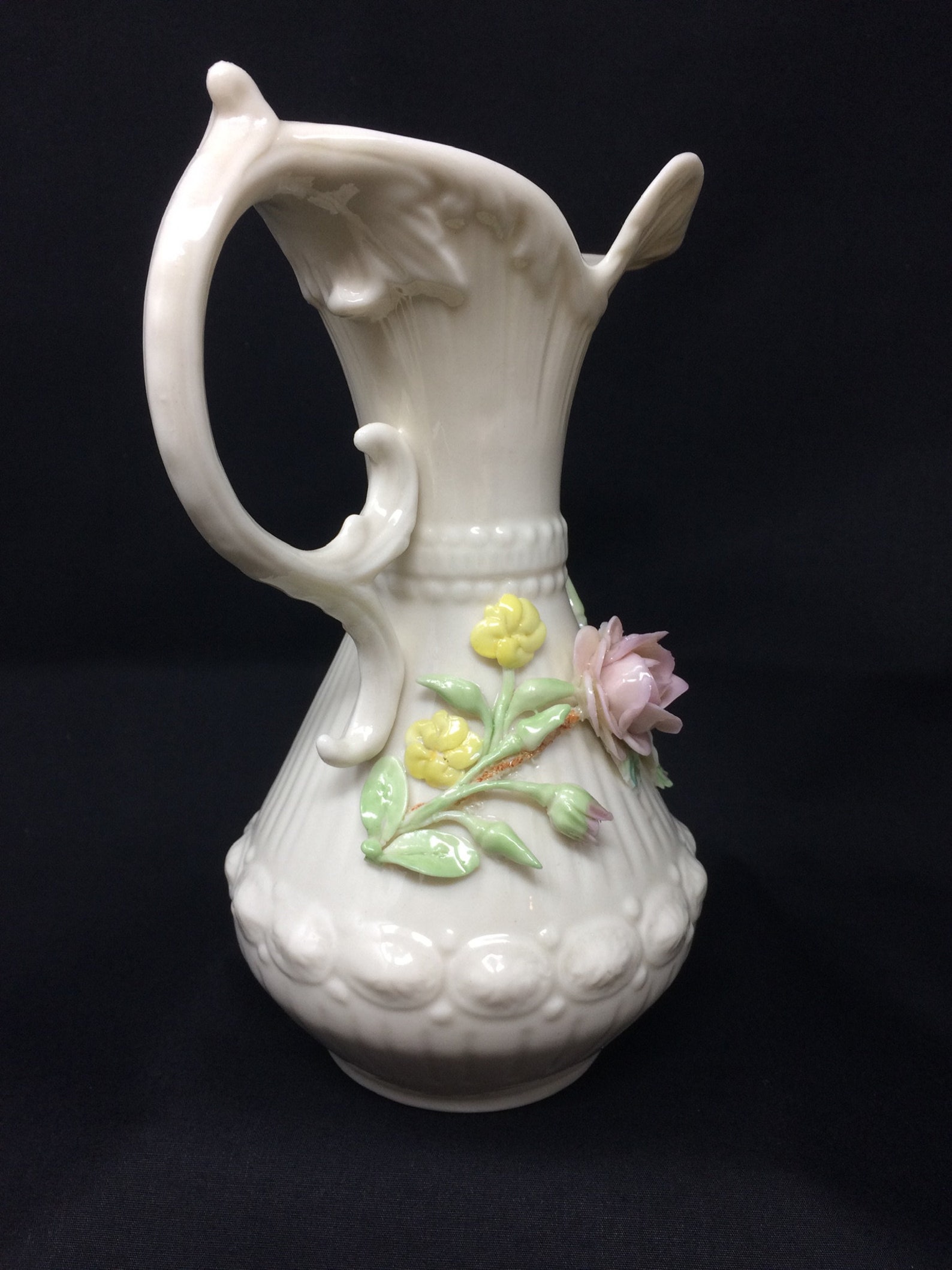 Belleek Aberdeen Ewer Pitcher/vase Left Hand Handle Etsy