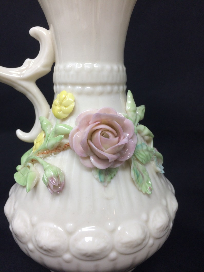 Belleek Aberdeen Ewer Pitcher/vase Left Hand Handle Etsy
