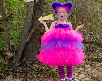 Cheshire Cat - Cheshire Cat Costume - Tutu Dress - Alice in Wonderland - Halloween Costume - Cat Costume - Mad Hatter - Halloween Tutu Dress