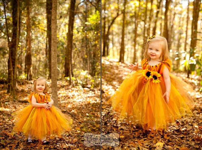 Flower Girl Dress Fall tutu dress size 3T 4T or 5T Fall image 0