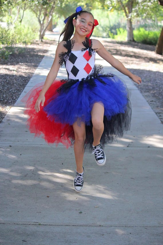 Fancy Dress Costume ~ Harley Quinn Tutu Dress Ages 3-7 Years 