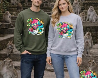 Juicy Vibes Affe Grafik Pullover | Eco - Limitiert