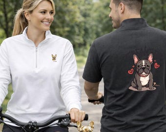 Frenchie ist mein Freund Viertel-Zip Pullover | Eco Begrenzt