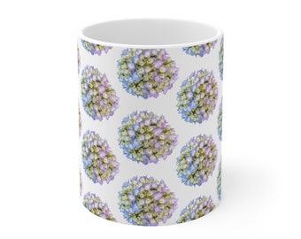 Fresh Hydrangea Flower Bloom Coffee Mug 11oz