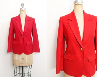 Vintage Pendleton Blazer Red Pendleton Blazer Pendleton Wool Blazer Red Wool Blazer Schoolboy Blazer Red Blazer Small 4 Medium 6