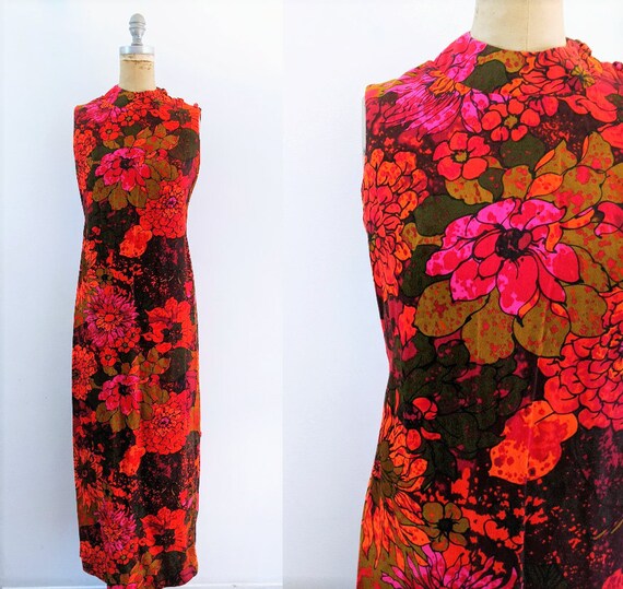 Vintage 1970s Chinese Dress Vintage Cheongsam Vint