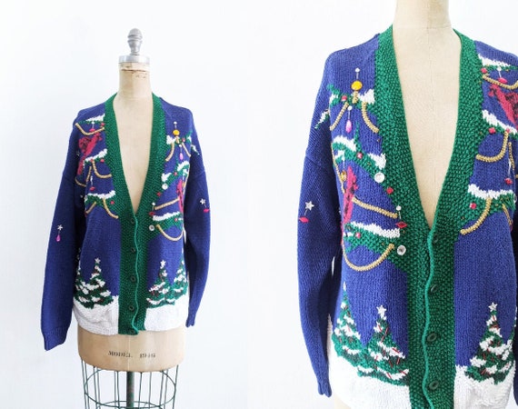 Vintage Christmas Sweater Applique Christmas Sweat