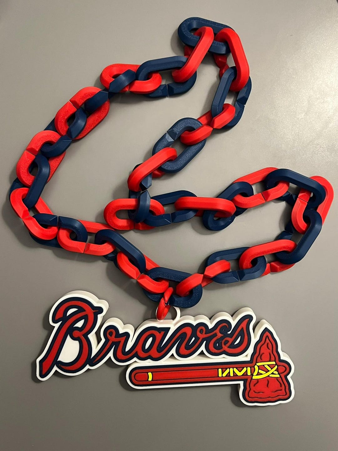 Atlanta Braves Inspired Hype Chain + Pendant Fan Gear Necklace - Etsy