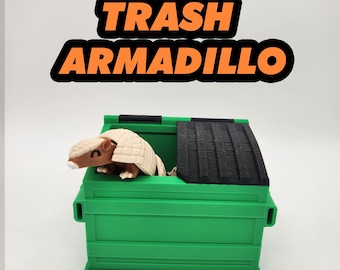Juguete de escritorio con impresión 3D de armadillo de basura