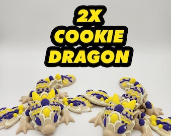 2x Set de juguetes con modelos impresos en 3D de dragones de caramelo