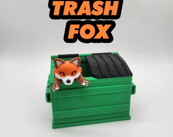 Juguete de escritorio Trash Fox impreso en 3D
