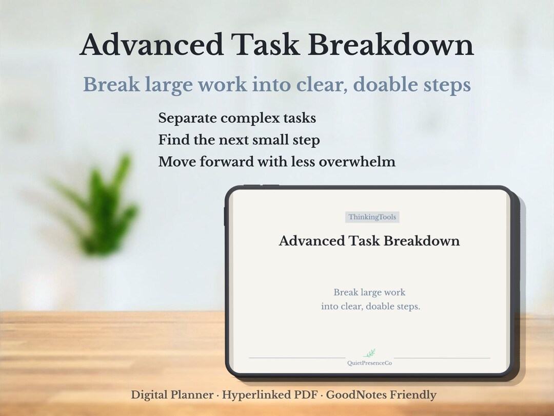 Advanced Task Breakdown Planner Goodnotes PDF for Complex Tasks and ...