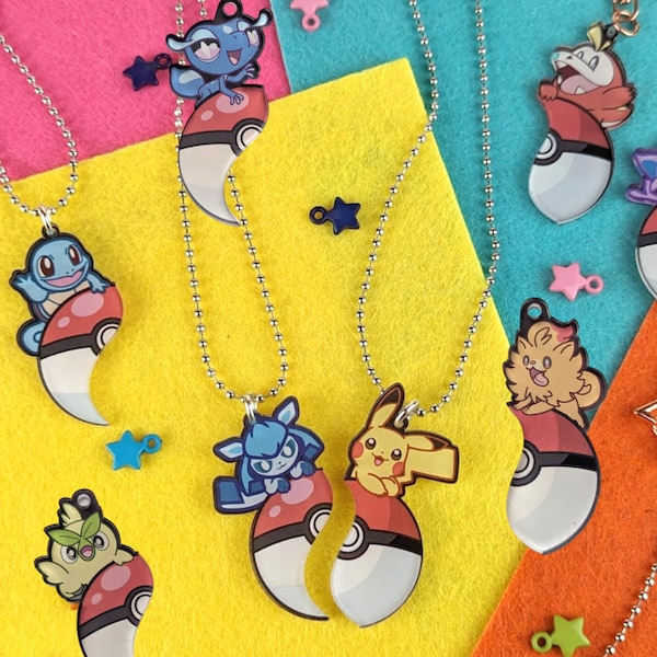 Poke friendship / couples necklaces
