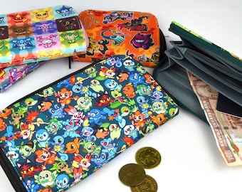 Portfel na zamek błyskawiczny / wzory gier wideo i anime