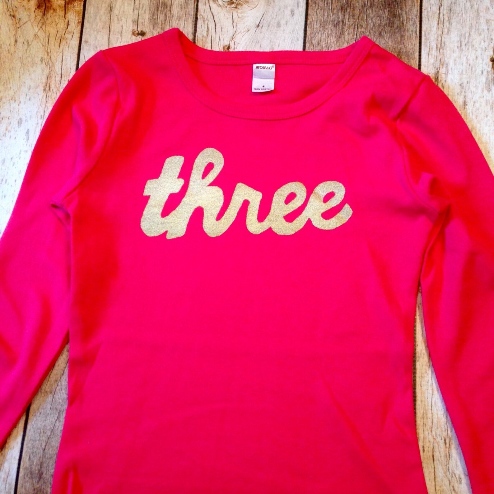 Gold Baby Girl Gold Glitter Sparkle Three Girls Birthday Shirt Etsy