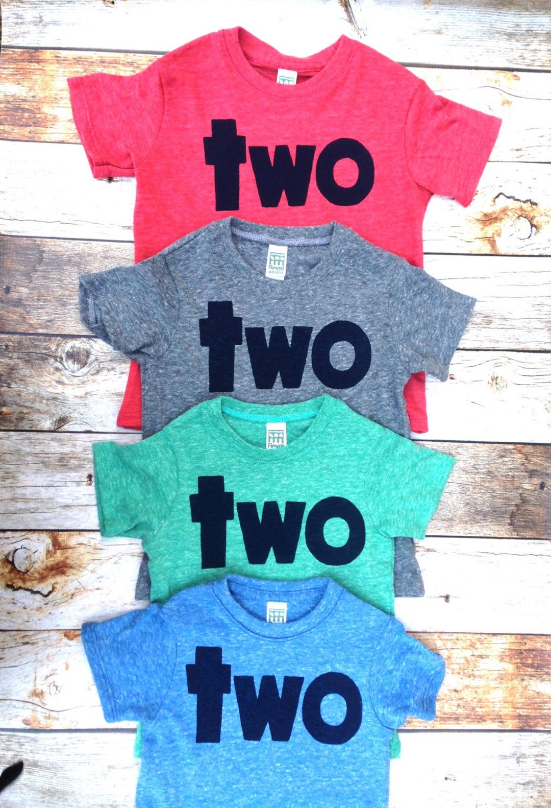 Birthday Shirts Boys 2nd Second Birthday Shirt Navy Two on Red, Green