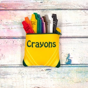 Colored Crayons Felties with Crayons Bag, Felt Crayon, Color Learning, Gifts for Kids, Quiet Time Toy, Travel Play, Crayons Felties