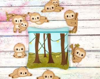 Sloth Family Finger Puppet Set