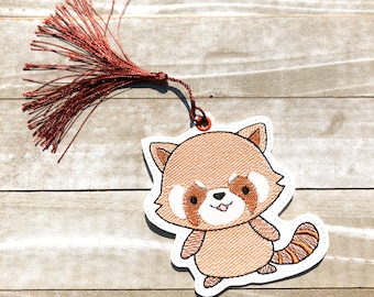 Red Panda Bookmark or Ornament Reader Gift for Readers Gifts Under 10 Gift for Mom Faux Leather Vinyl Bookmark Super Reader