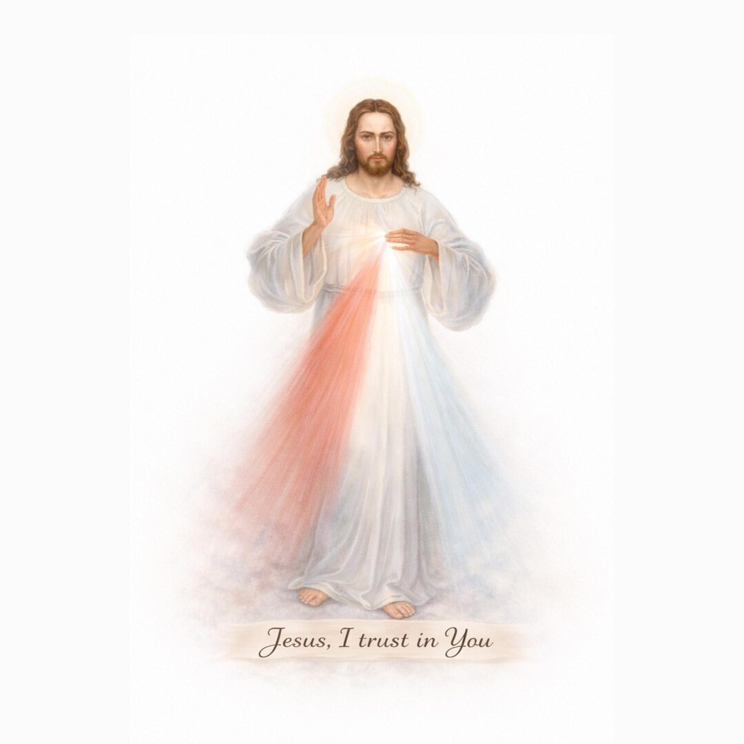 Divine Mercy Printable Image & Prayer Card | With FREE Chaplet Guide - Etsy
