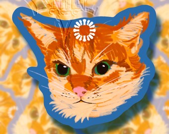 Pegatina del gato Chetoos / Caos
